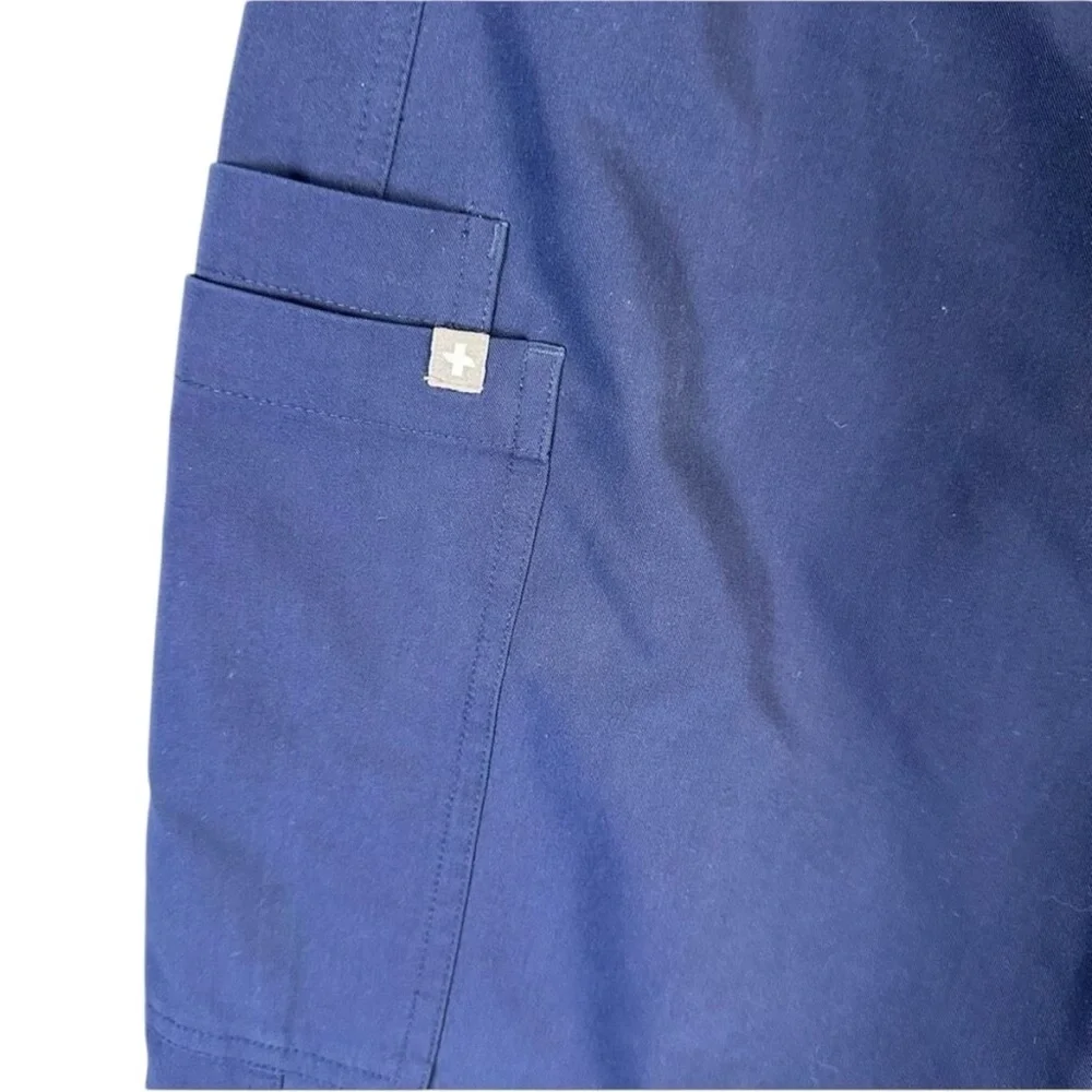 FIGS Axim Style Men’s Cargo Scrub Pants Navy Straight Leg 7 Pockets Sz S